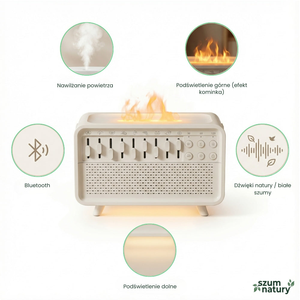 Szum Natury - odtwarzacz białych szumów i nawilżacz powietrza