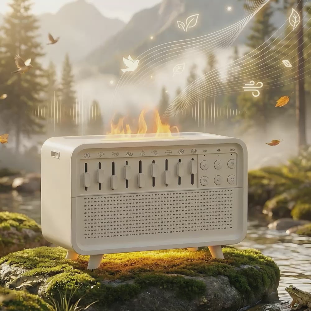 Załaduj wideo: Szum Natury - odtwarzacz białych szumów i nawilżacz powietrza