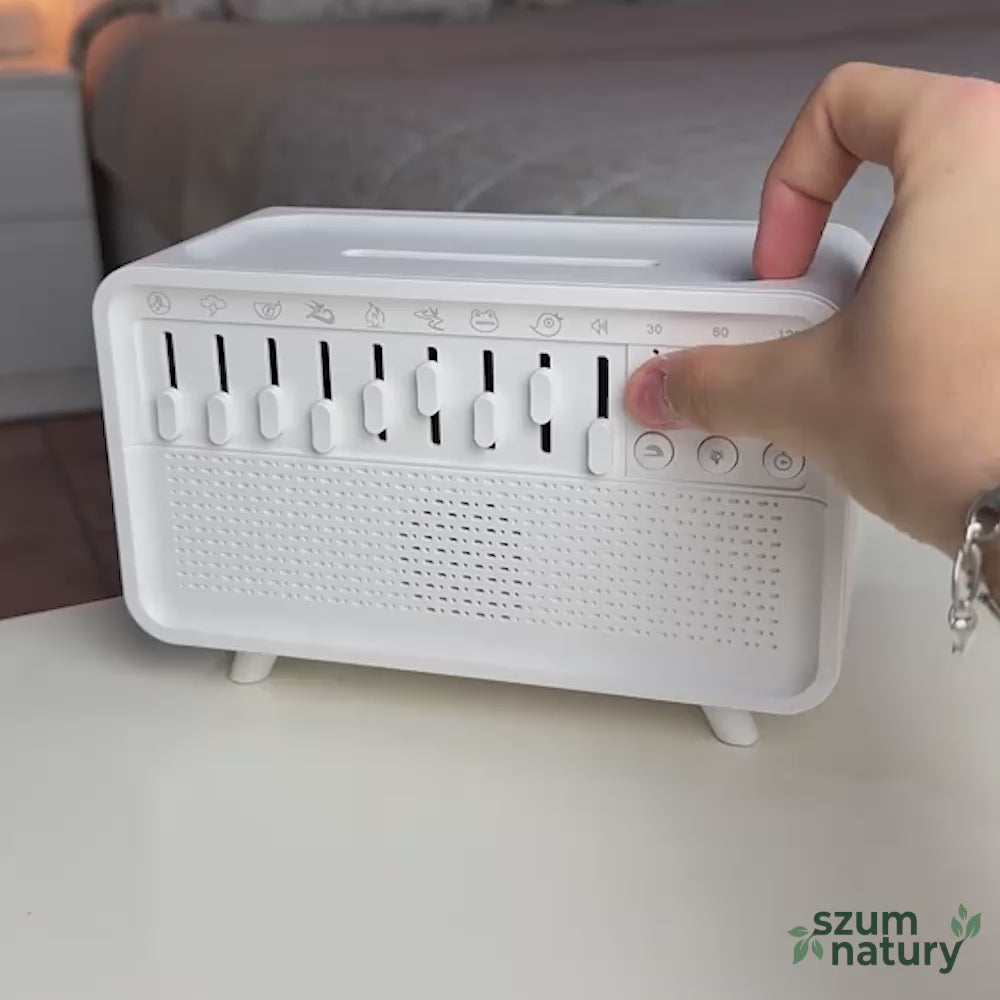 Załaduj wideo: Szum Natury - odtwarzacz białych szumów i nawilżacz powietrza